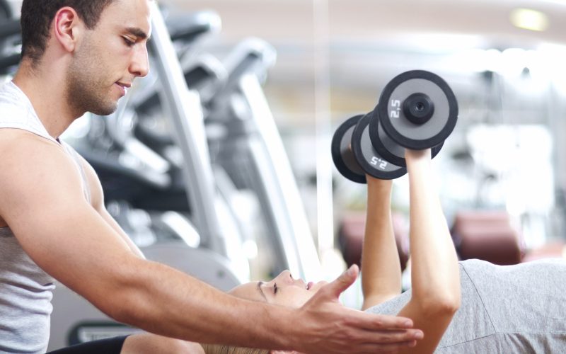 personal trainer in gym